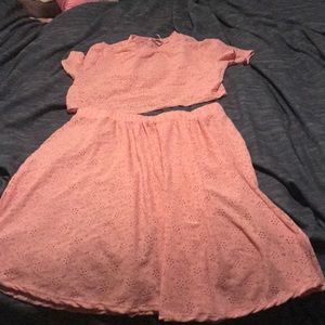 Rebdolls coordinating crop top and midi skirt